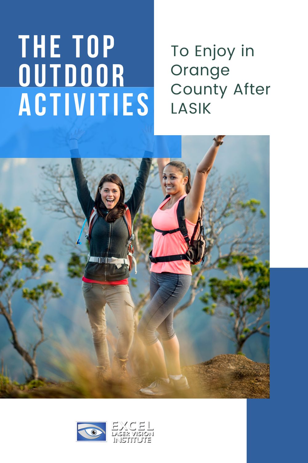 women-hiking-blog-title-The-Top-Outdoor-Activities-to-Enjoy-in-Orange-County-After-LASIK-Pinterest-Pin